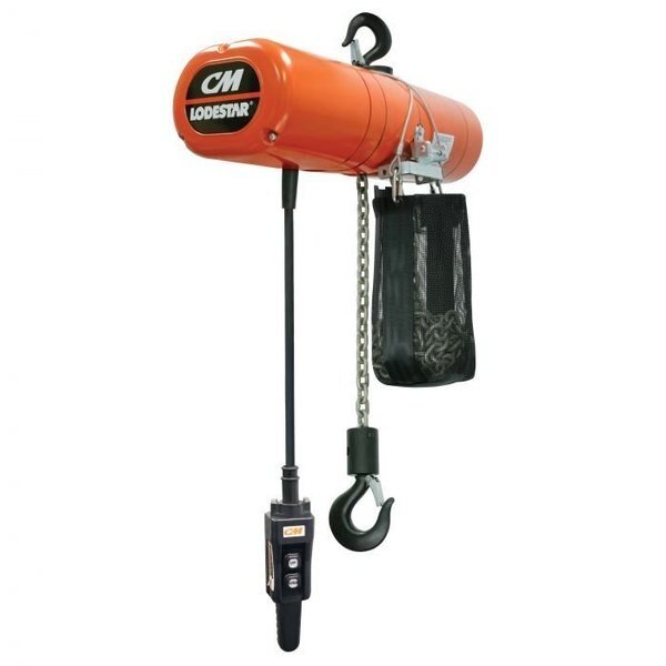 Lodestar Electric Chain Hoist, Single Reeving, Series Model Jj, 05 Ton, 10 Ft Lifting Height, 64, Cm, Mfr#: 3643NH